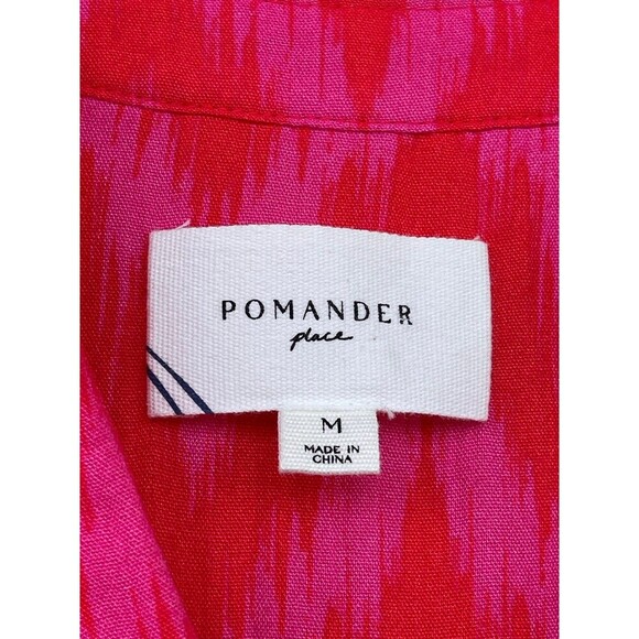 POMANDER PLACE Hot Pink Ikat Kenzo Dress size medium - Picture 6 of 9